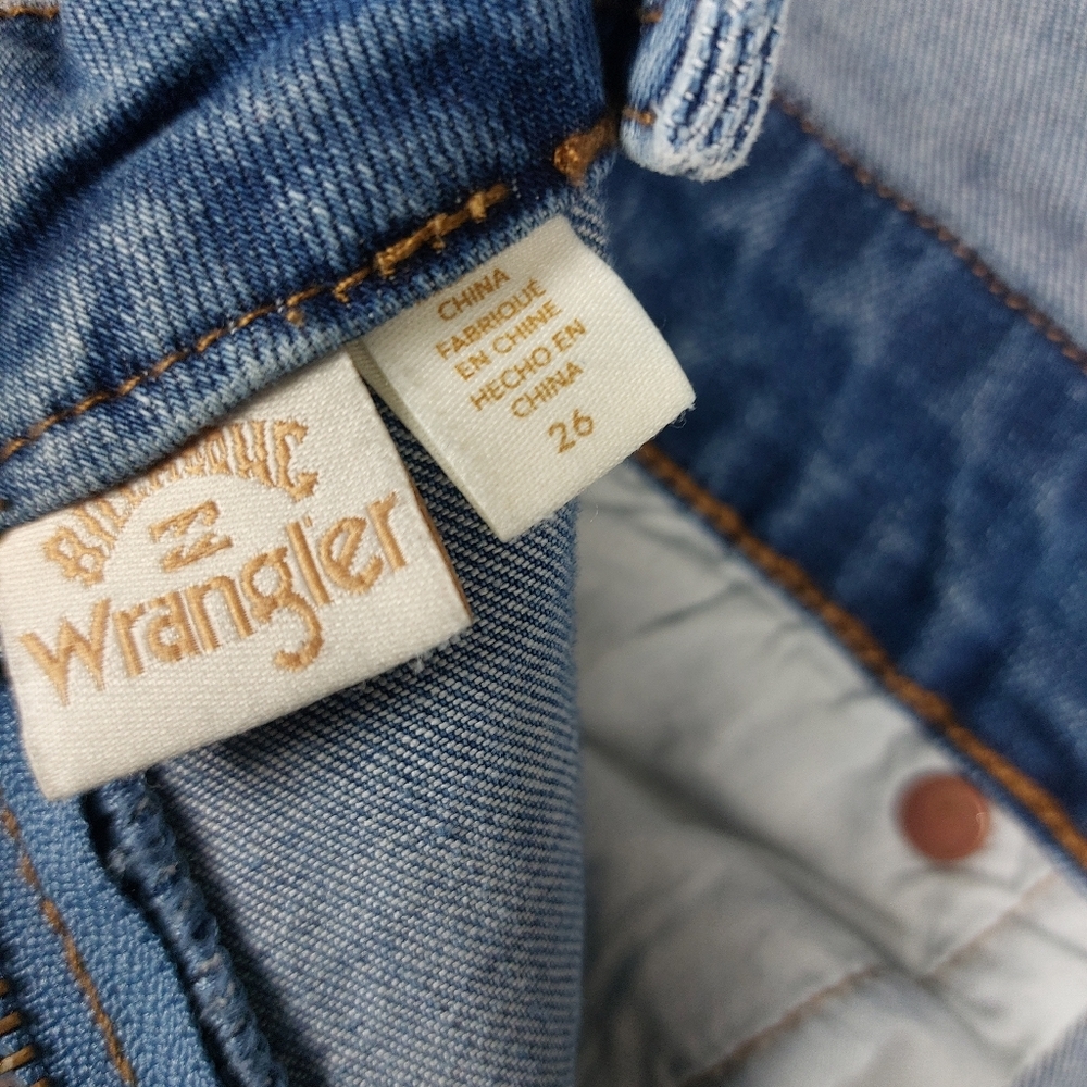 BILLABONG WRANGLER WOMENS BLUE JEAN DENIM WESTERN SUN OVERALLS PANTS SIZE 26 - Picture 10 of 11